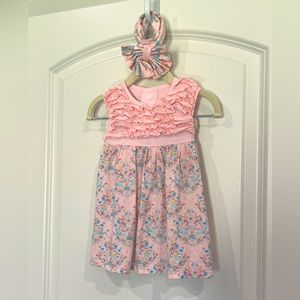 Magnetic Me—Modal Dress with match headband & bloomers, new w/o tags, 6-9 months